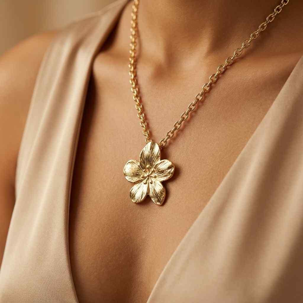 Set of Flower Necklace and Earring (Pack of 1)